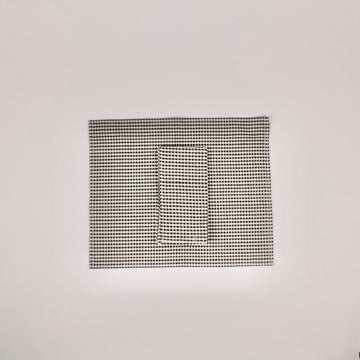 Cotton Placemat: Black and Ivory Gingham