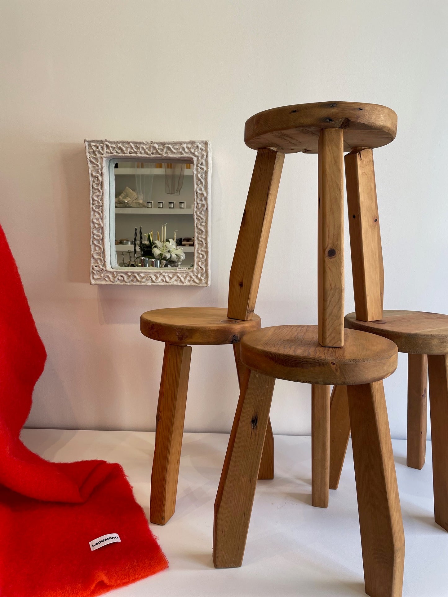 Minimalist Pine Stools