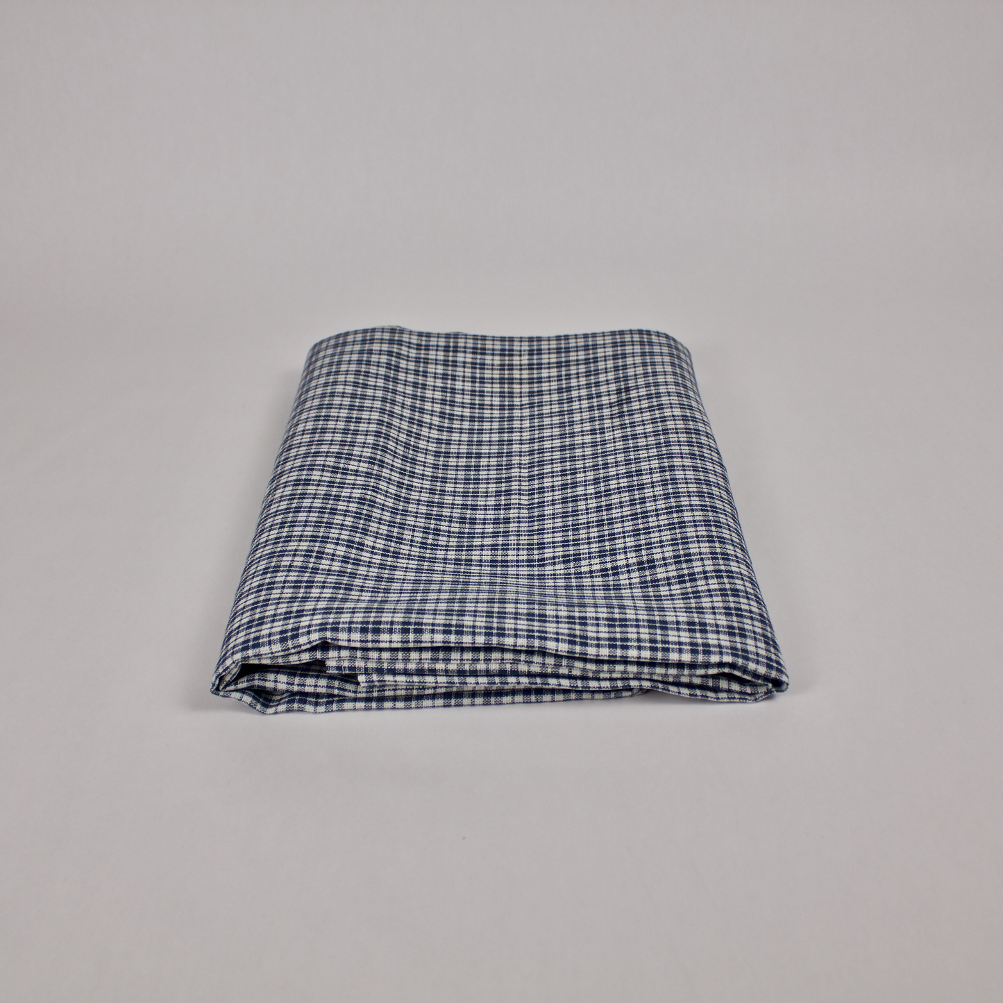 Small Linen Tablecloth: Blue Plaid