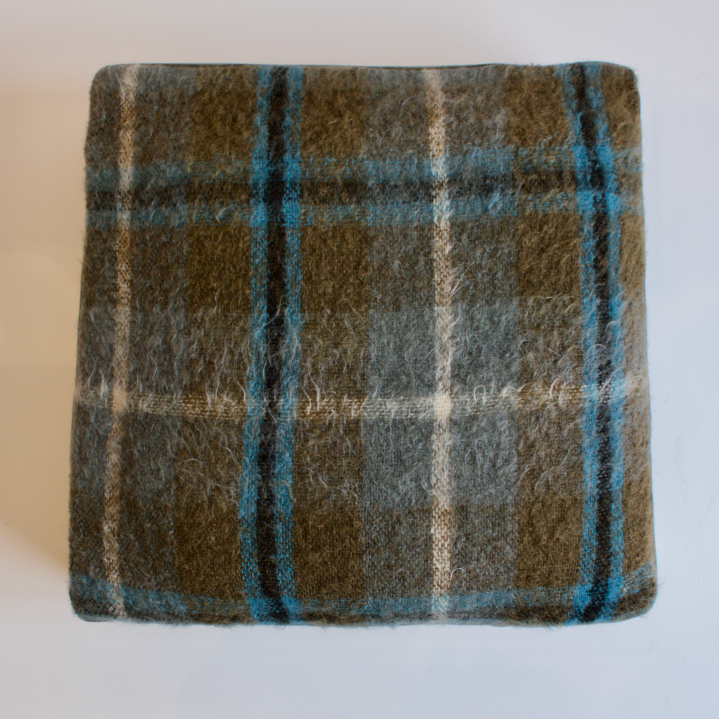 Mohair Floor Pillow: Blue & Green