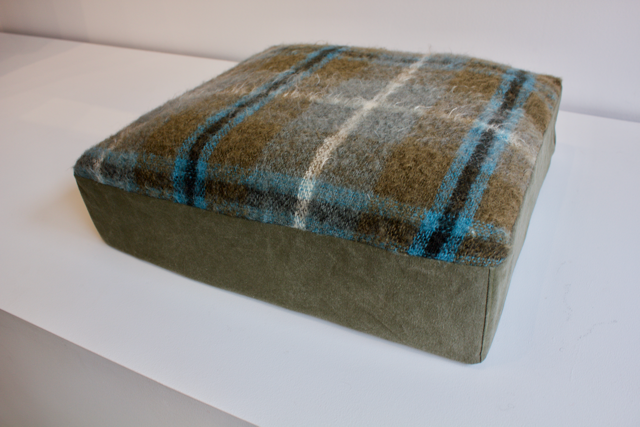 Mohair Floor Pillow: Blue & Green