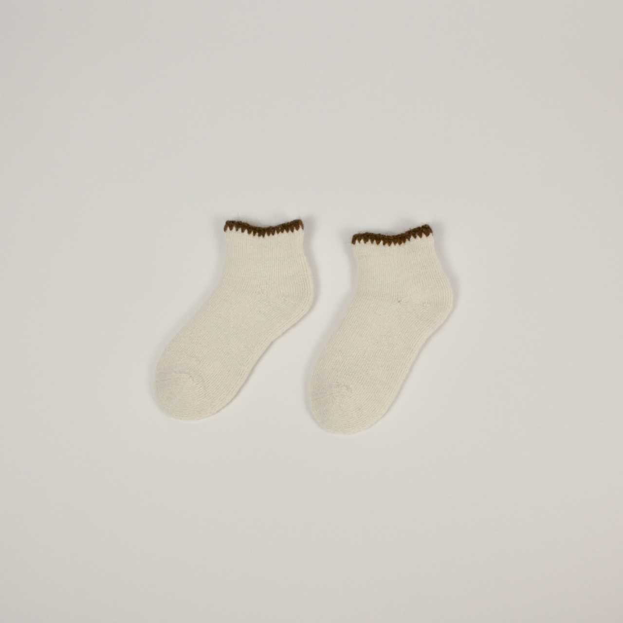 Organic Cotton Alpaca Blend Ankle Sock in Natural