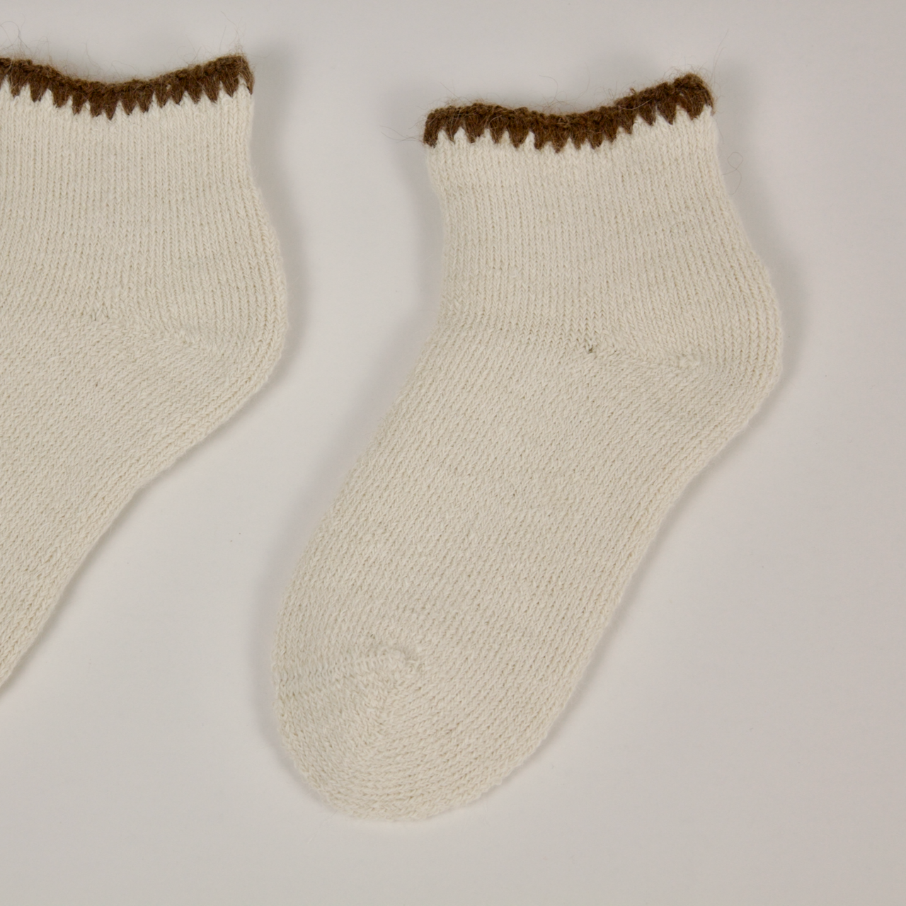 Organic Cotton Alpaca Blend Ankle Sock in Natural