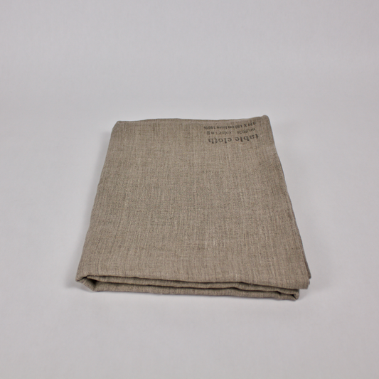 Large Linen Tablecloth: Natural