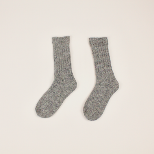 Mohair Socks: Grey