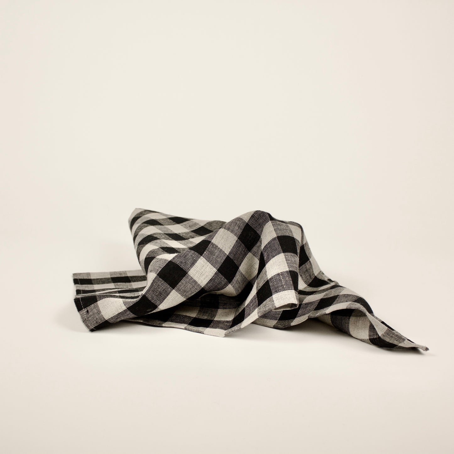 Kitchen Cloth: Black and Natural Large Check