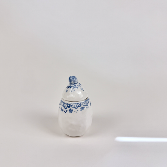 Hand-Painted Jar W/ Lid