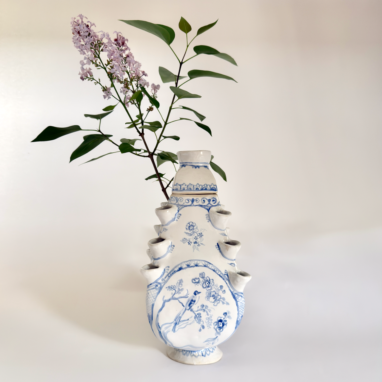 Hand-Painted Large Tulipiere