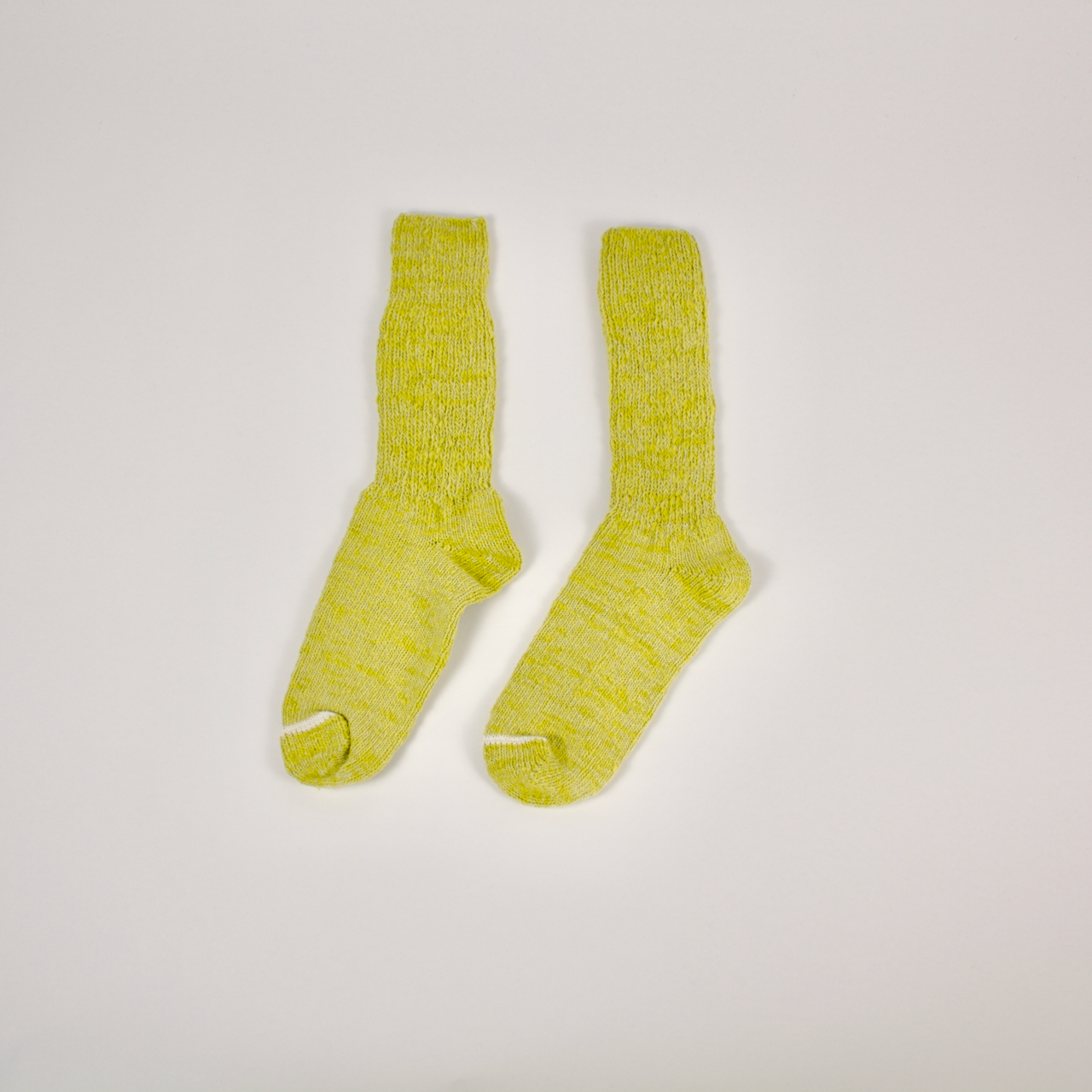 Garabou Organic Cotton Slipper Socks in Yellow Green