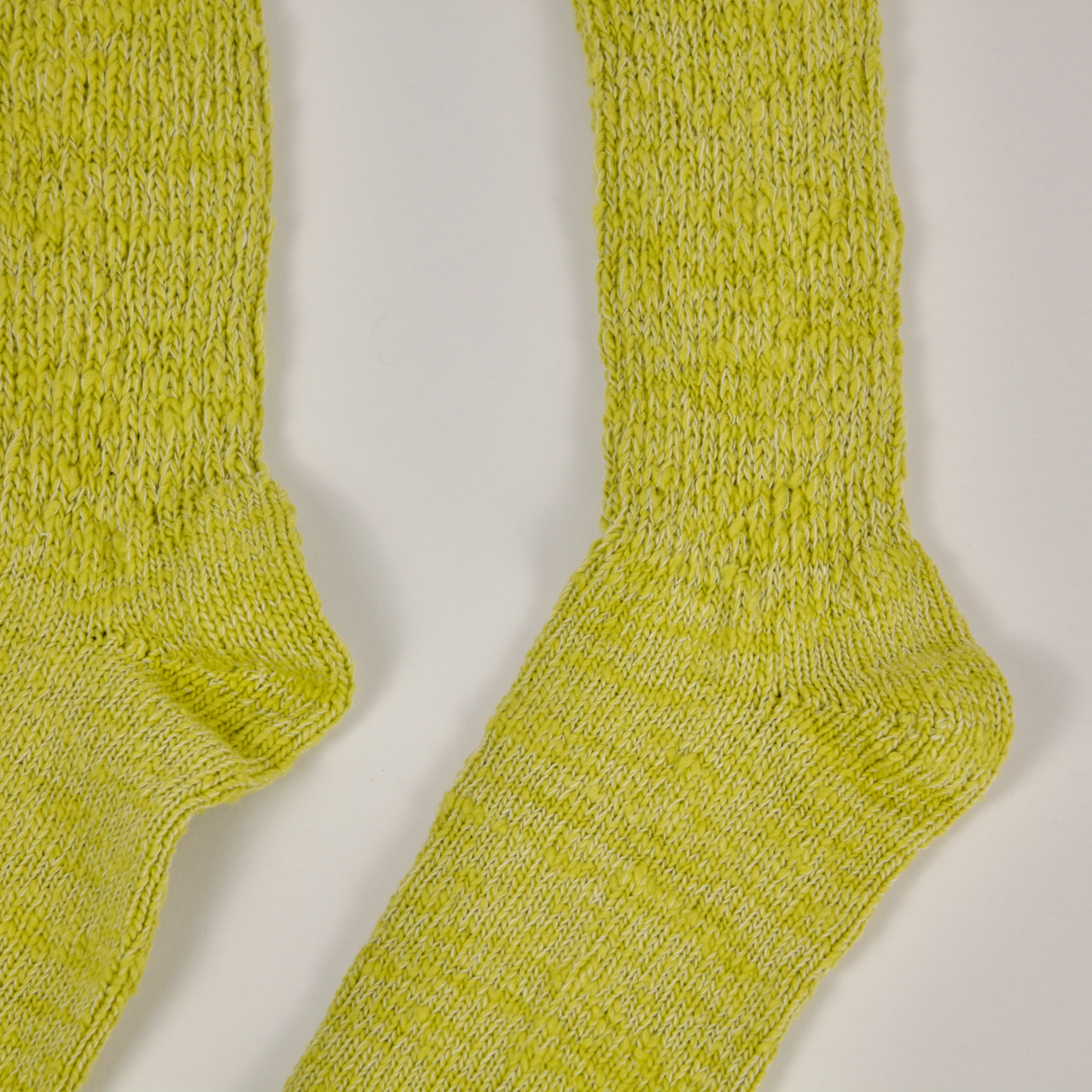 Garabou Organic Cotton Slipper Socks in Yellow Green