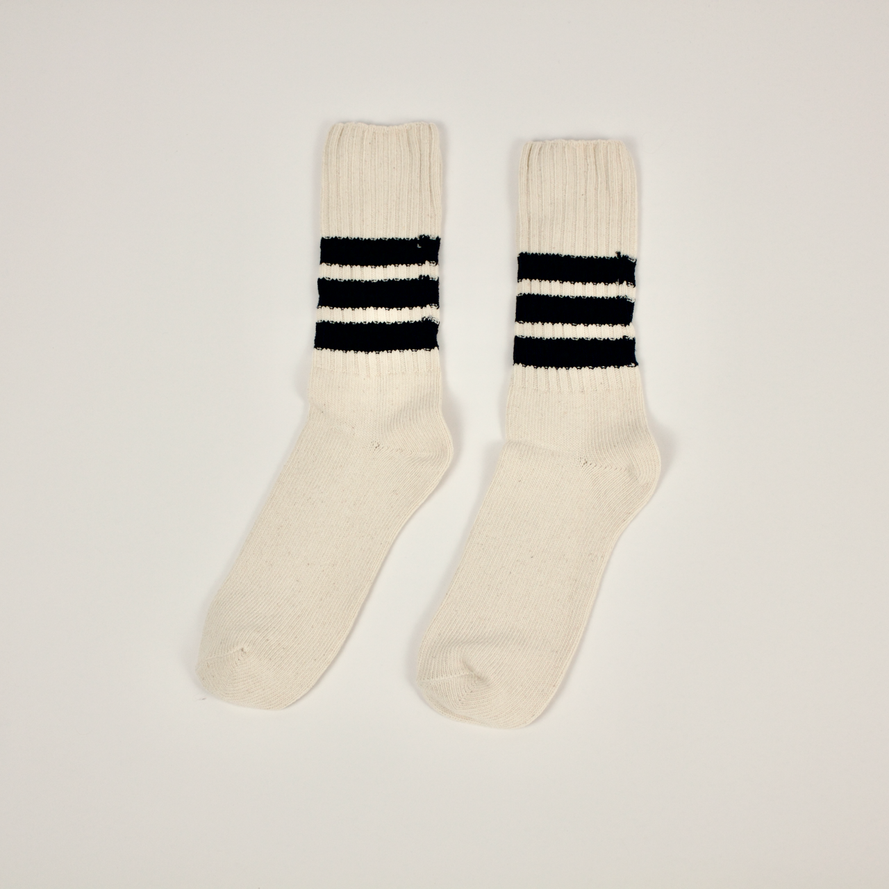 Striped Crew Sock in Natural