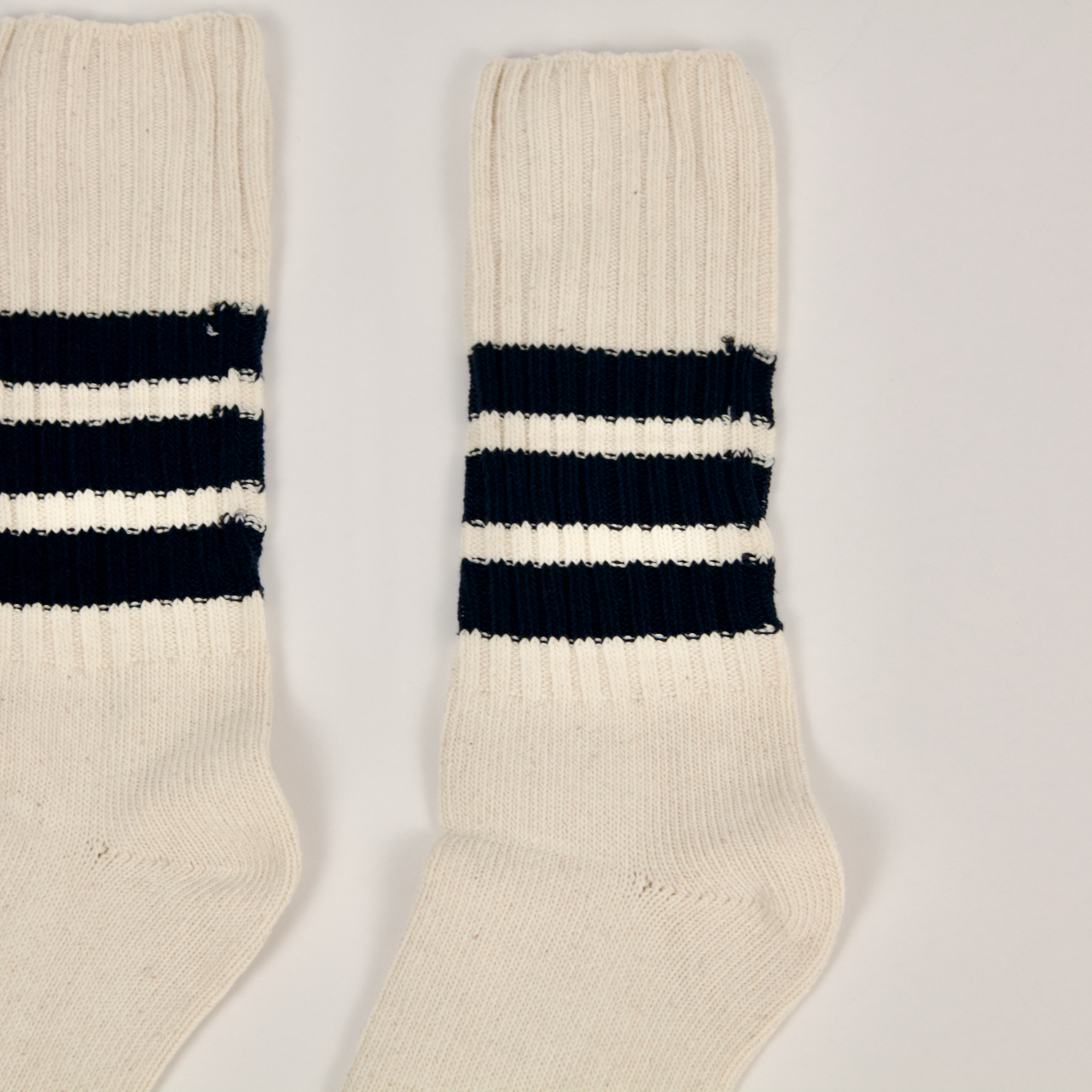 Striped Crew Sock in Natural