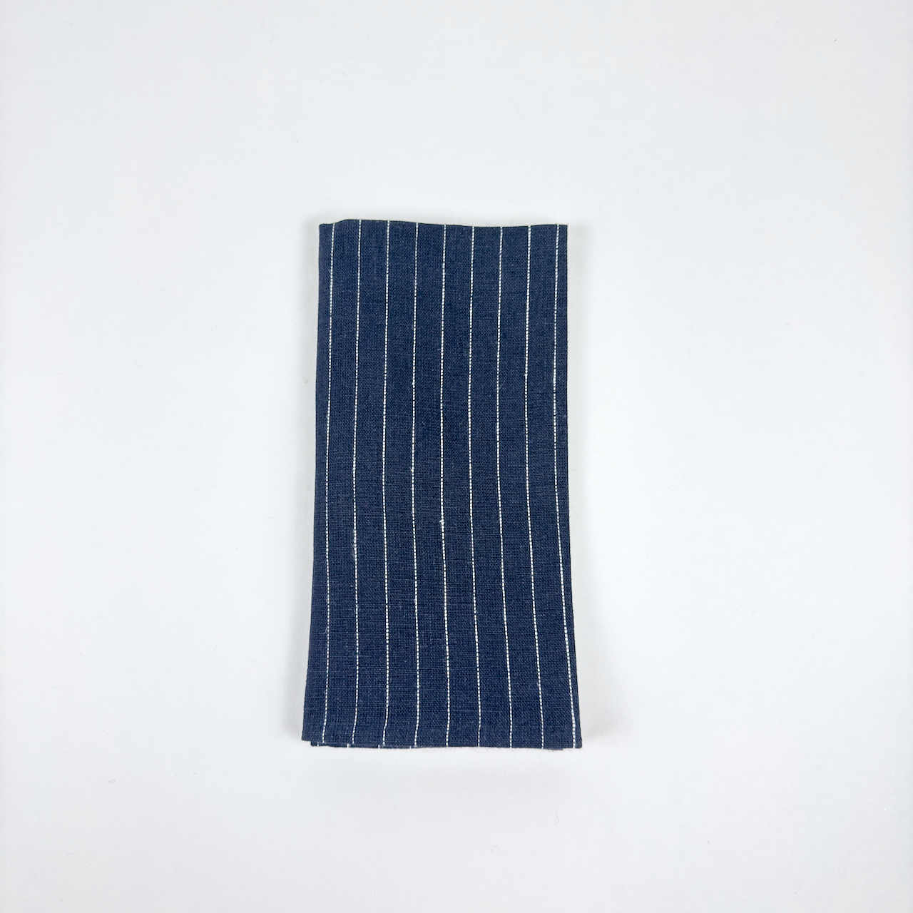 Linen Napkin: Navy Suiting Stripe