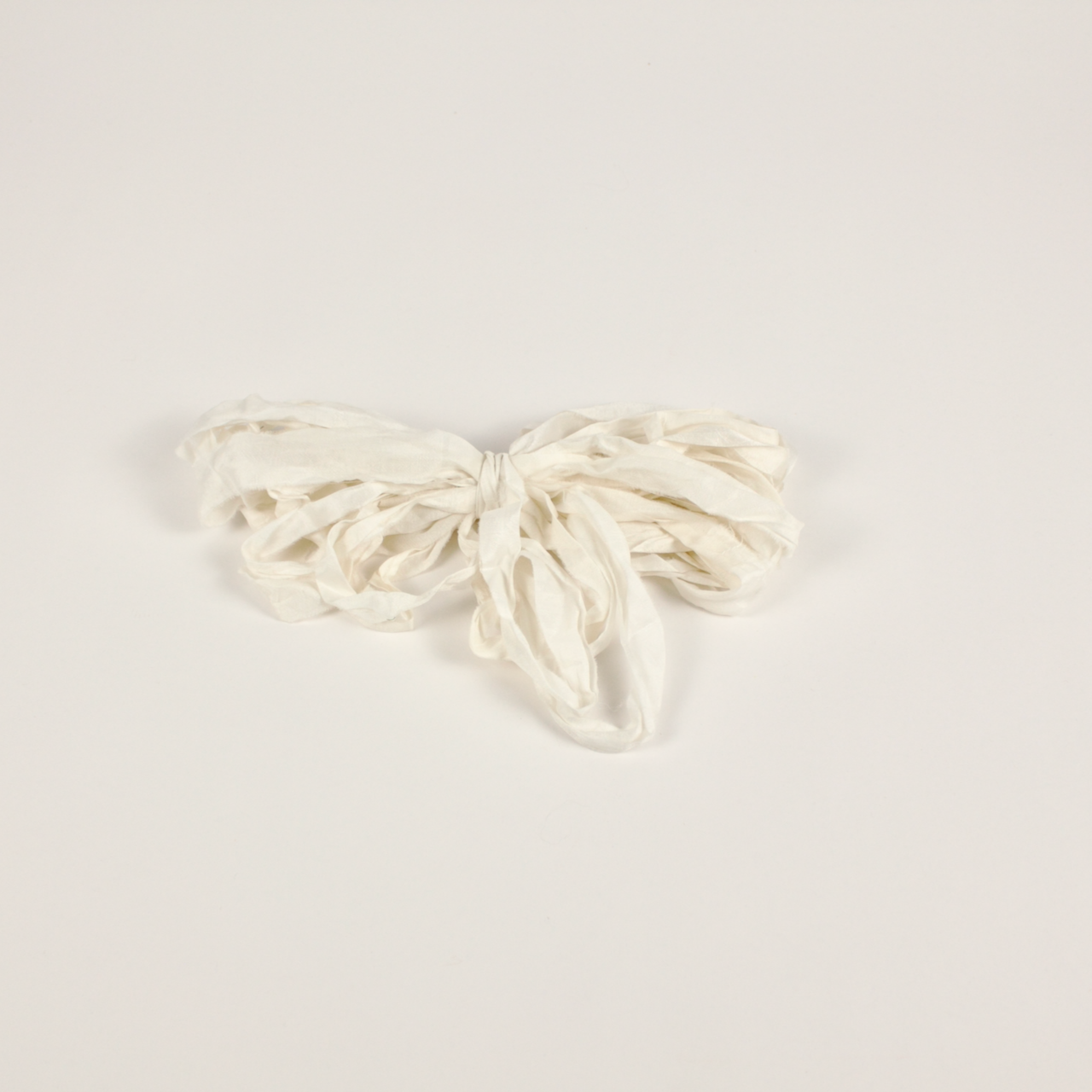 Recycled Sari Silk Ribbon: Ivory